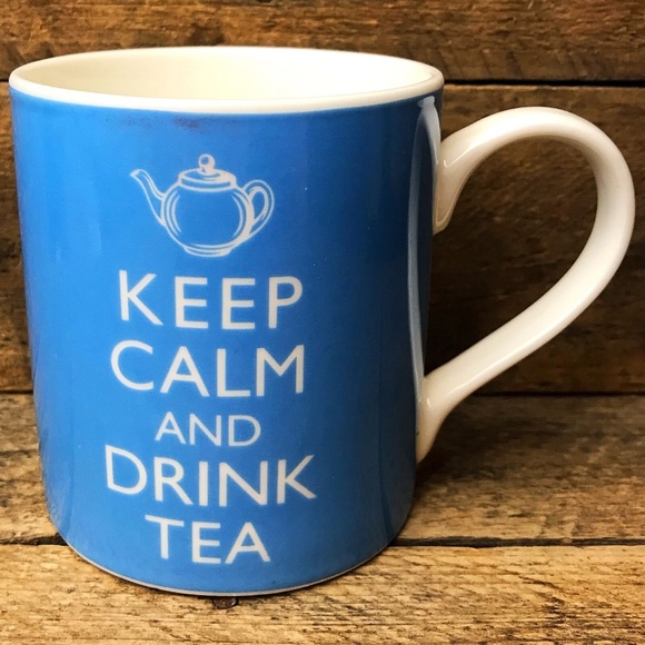 Other - Keep Calm and Drink Tea Blue Mug – Kent Pottery